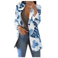 thumbnail image 1 of Gibobby Blazer para mujer elegante chamarra para mujer perfecto para uso casual y de negocios(Azul,XL), 1 of 4