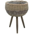 thumbnail image 3 of vidaXL Planter Set of 3 Brown Wicker Small, Medium, Large, 3 of 7