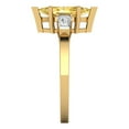 thumbnail image 3 of 2 ct Marquise Cut Simulated Yellow Diamond Three-Stone Engagement Ring for Women in 18K Yellow Gold, 3 of 5