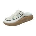thumbnail image 6 of Women Sandals Strappy Sandal Summer Shoes Flatform Shoes Fashion Soft Flat Shoes Beige 36, 6 of 8