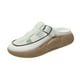 thumbnail image 5 of Sandalias planas antideslizantes para mujer, suela gruesa de 5 cm, cómodas y a la moda. beige 35, 5 of 9