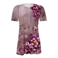 thumbnail image 5 of Trendy Summer Tops For Women Womens Tops Dressy Casual Plus Size 3X Blouses For Women Business Casual Cotton Cute T Shirts For Women, 5 of 5