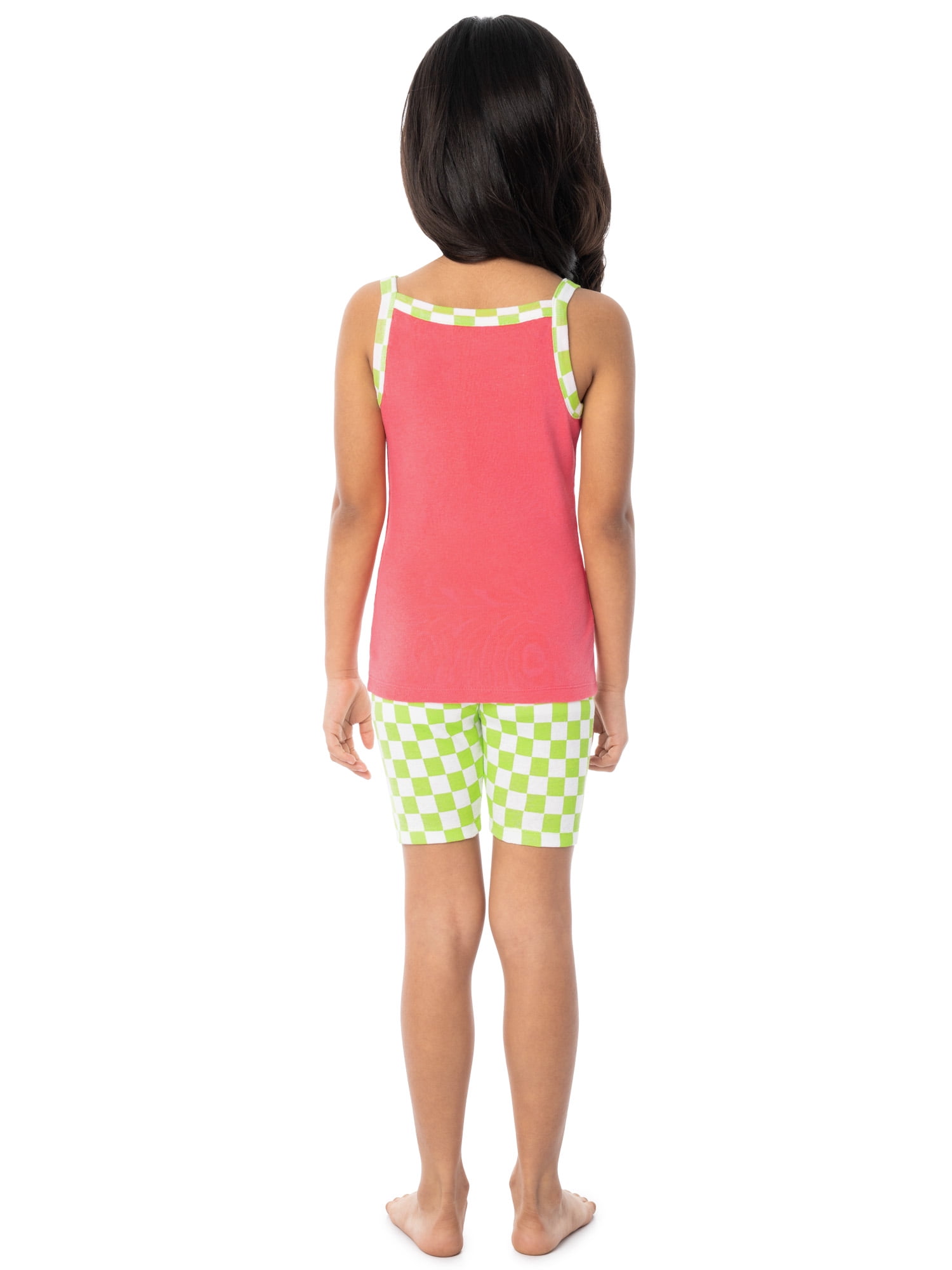 Fruit of the Loom Girl's Energize Snug Fit Pajama Sleep Sets, 4-Piece, Sizes 4-12