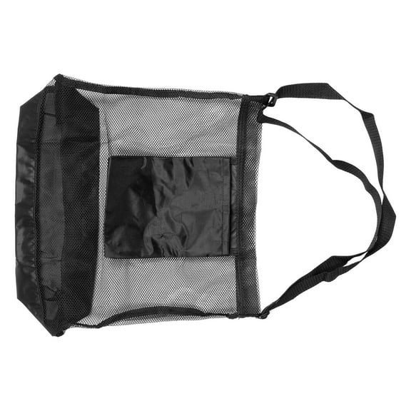 RENACLIPY Black Foldable Mesh Crossbody Bag for Men and Women, Multipurpose Outdoor Pouch for Camping, Picnic, Foraging, Garden Use