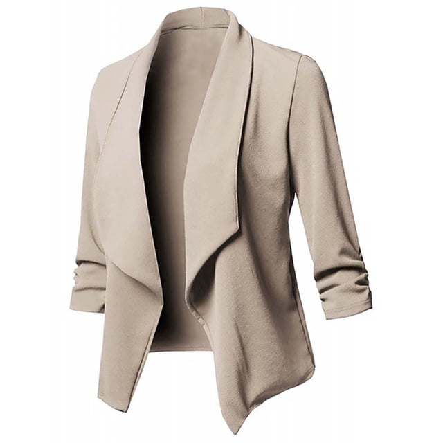CEHVOM Cardigan Ouvert Décontracté pour Femmes, Veste à Manches Longues