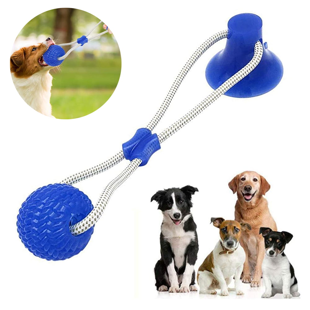 Multi-Function Dog Molar Stick Toy with Suction Cup Durable Dog Rope Toys for Aggressive Chewers Cleaning Teeth Dog Chew Toys Bite Tug Toy Training Pet Agility 