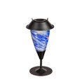thumbnail image 2 of Evergreen Single Pack 3-in-1 Art Glass Solar Fire Flame Torch, Royal Swirl, 2 of 5
