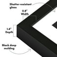 thumbnail image 3 of Americanflat 8x10 Picture Frame with Shatter-Resistant Glass with 5x7 Mat Display Photo Soho Deep - Black, 3 of 8