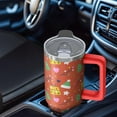 thumbnail image 5 of 30oz Xmas Holiday Tumbler with Straw and Handle, Santa Claus Christmas Trees Cup, Winter Snowflake Insulated Mug, Festive Gifts for Women, 5 of 5