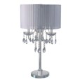 thumbnail image 1 of SH Lighting 6733T-WH(U) crystal Inspired 3-Bulb Table Touch Lamp, 295H, Whitechrome, 1 of 3