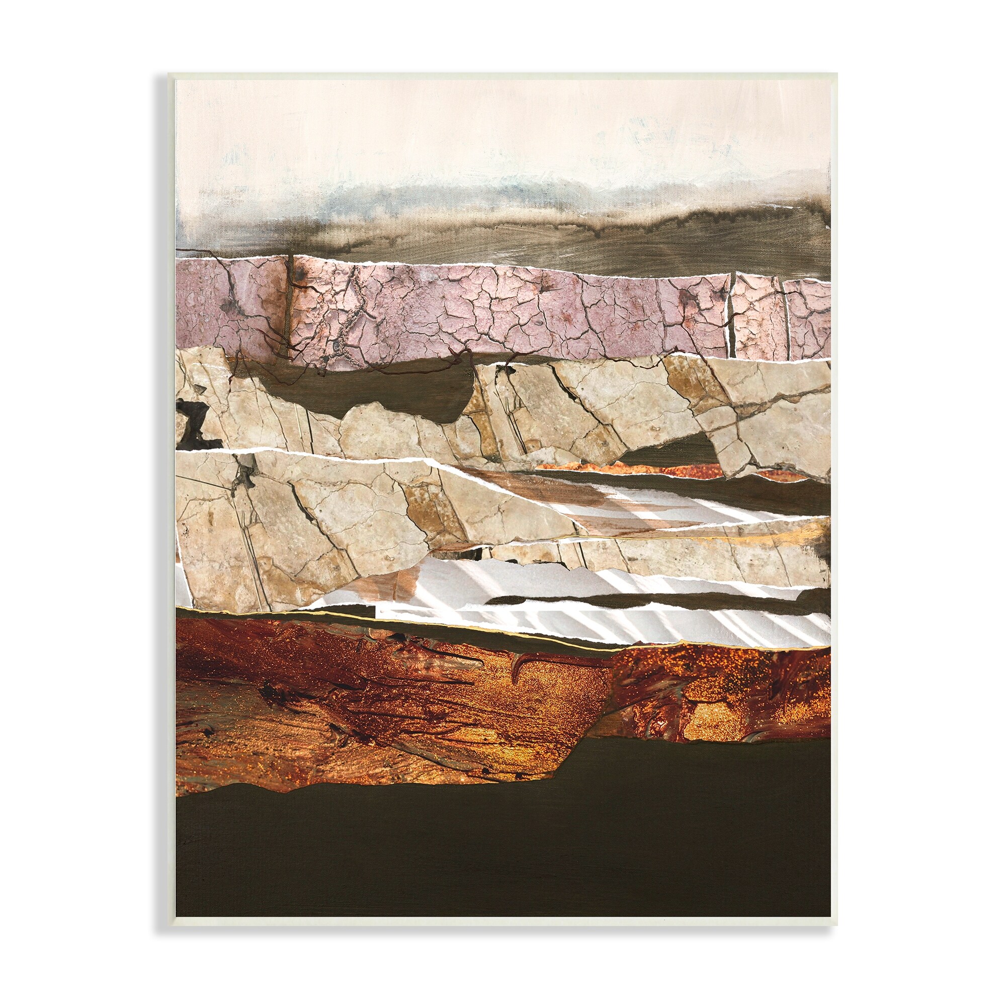 Stupell Industries Abstract Geode Rocks Layered Canyon Landscape Pattern, 13 x 19, Design by Design Fabrikken