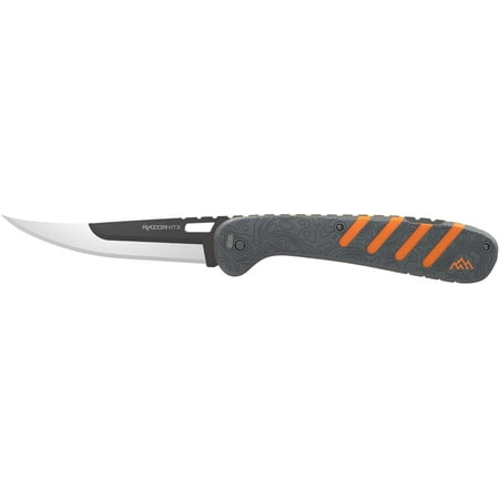 Outdoor Edge Razor HTX Pocket Knife 5 Drop Point 420J2 Gray Blade ABS Polymer Handle Orange