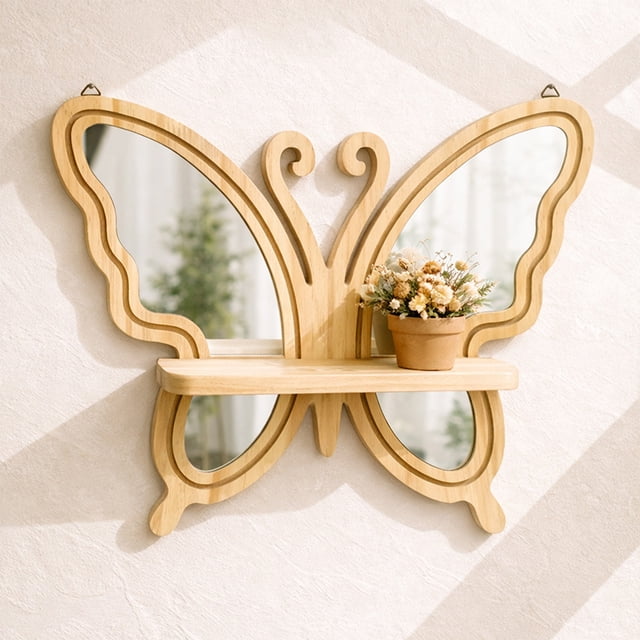 Estante de Pared de Madera Maciza para Macetas – Decoración Artesanal de Madera para El Hogar, Ideal para Sala de Estar, Dormitorio o Estudio. Estante de Pared Estilo Bohemio para Plantas, Estatuas o