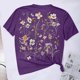 thumbnail image 4 of Tops de Manga Corta de las Mujeres, Cuello Redondo Impreso, Camiseta de Manga Corta para las Mujeres, 4 of 6
