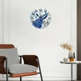 thumbnail image 3 of 14 Inch Wall Clock Battery Operated Silent Clock Decorative for Office, Kitchen, Outdoor, Living Room，Vintage Peacock Blue Exquisite, 3 of 4