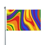 LGBTQ Pride Mouth Rainbow Gay Garden Flags 3 x 5 Foot Yard Flags Double-Sided Banner with Metal Grommets for Room Lawn Patriotic Sports Events Parades