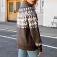 thumbnail image 4 of Lovskoo Sweaters for Women Long Sleeve Winter Turtleneck Knitted Loose Pullover Sweater Top Brown, 4 of 5