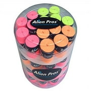 Alien Pros Advanced Tacky-feel Neon-Color Overgrips (Pack of 60), Neon Pink/Neon Orange/Neon Yellow