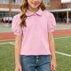 thumbnail image 4 of Odeerbi Camisas de Golf Para Niñas Peter Pan Collar Puff Camisas de Tenis de Manga Corta Uniforme Escolar, 4 of 6