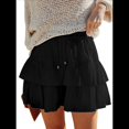thumbnail image 1 of Falda Pantalón Estilo Bohemio con Volantes y para Mujer, Estilo Casual, de Cintura Alta, Color Negro, Talla XL, 1 of 8