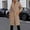 Khaki, variant on Women's Winter Medium Length Woolen Coat Solid Color Long Sleeve Casual​​
