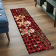 thumbnail image 3 of Gingerbread Christmas 2'x6' Runner Rugs for Hallway Kitchen Bedside Non Slip, Xmas Balls Branches Red Buffalo Plaid Entryway Rug Runners with Rubber Backing, Long Carpet Runner for Laundry Room, 3 of 8