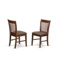 thumbnail image 3 of East West Furniture  7 Piece Dining Set- a Rectangle Solid Wood Table and 6 Kitchen Chairs, Mahogany (Seat Options) DUNO7-MAH-C, 3 of 5