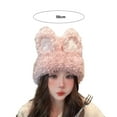thumbnail image 6 of Naierhg Knitted Hat Fluffy Rabbit Ears Stylish Warm Winter Thickened Lovely Sweet Beanie Hat Women Accessories for Winter Grey, 6 of 8