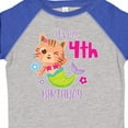 thumbnail image 4 of Inktastic It's My 4th Birthday with Cute Cat Mermaid Girls Toddler T-Shirt, 4 of 5