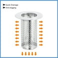 thumbnail image 4 of Uxcell 3 Pack Shower Drain Strainer, 3.1" x 2.5" Stainless Steel Deep Sink Hair Catcher, 4 of 7