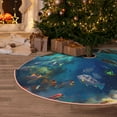 thumbnail image 5 of Bingfone Christmas Tree Skirt Mat Christmas Decoration Interior 36" -Underwater Fish Turtle, 5 of 6