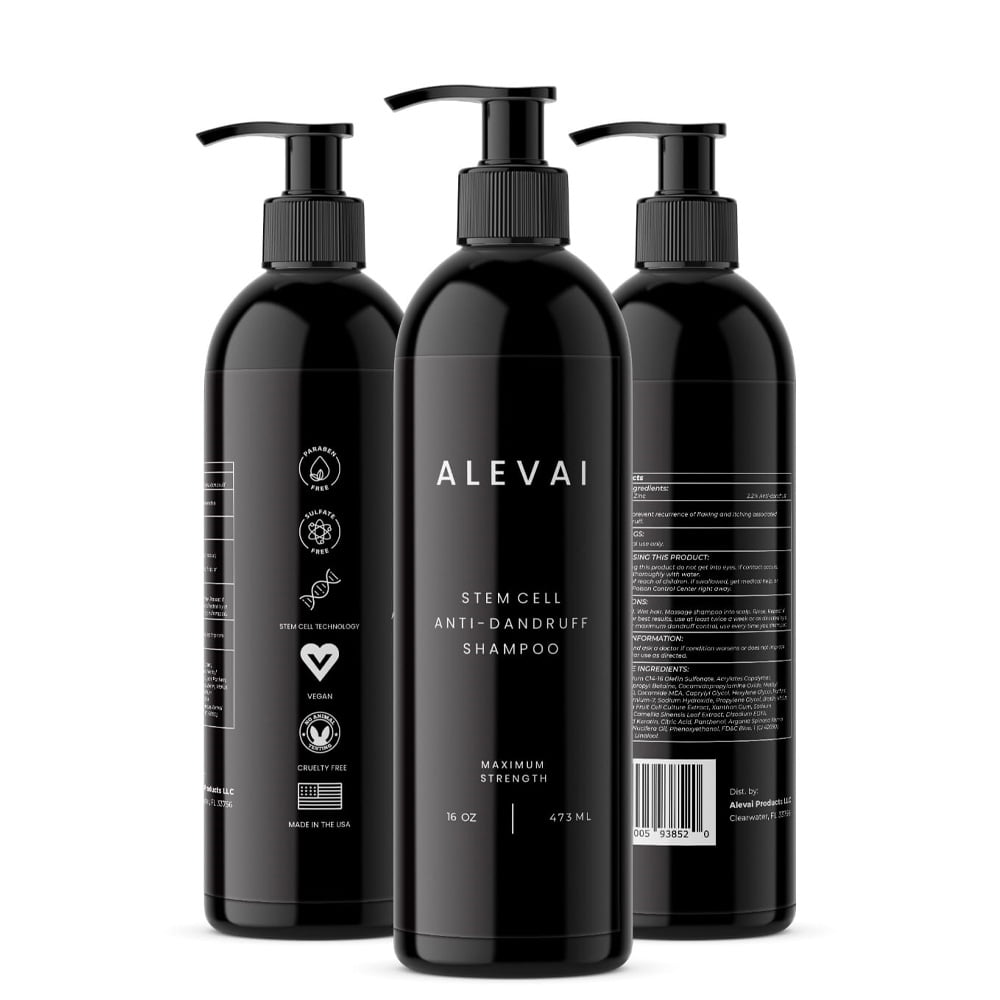 Alevai Stem Cell Anti Dandruff Shampoo, Itchy Scalp Treatment, Safe For Color & Chemically