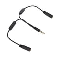 thumbnail image 1 of Cable convertidor hembra estéreo dual, Cable convertidor de auriculares para parejas Cable adaptador de audio Suministros de audio diseñados para durar, 1 of 8