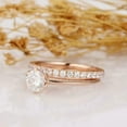 thumbnail image 2 of 3CT Round Cut Lab Created Diamond Women's Wedding Bridal Ring Set 14K Rose Gold Plated Silver, 2 of 5