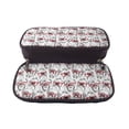 thumbnail image 5 of Picia Monkey Pattern Large Capacity PU Leather Pencil Case Organizer Pen Marker Holder Double Zipper Storage Bag Big Pencil Pouch for College Office, 5 of 6