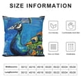 thumbnail image 5 of Orinice Peacock Graphic Decorative Cushion Throw Pillow Cover for Home Couch Living Room Bed Sofa Printed on Both Sides Zipper Closure 1PC 20x20in, 5 of 5