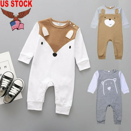 Toddler Baby Boy Cotton Tops Romper Long Pants Leggings Hat Outfits Clothes 0-2T