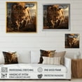 thumbnail image 4 of Designart "Wild Leopard at Sunset I" Animals Wall Art - Modern Brown Leopard Entryway Wall Art, 4 of 6