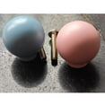thumbnail image 5 of HDJNal 2 pcs (a Pair) 24mm Pink Drawer Pulls Ball Shape Cabinet Pull Handles Semicircle Knobs with Screws Great for Wardrobe Cupboard Bedroom Furniture Door, 5 of 7