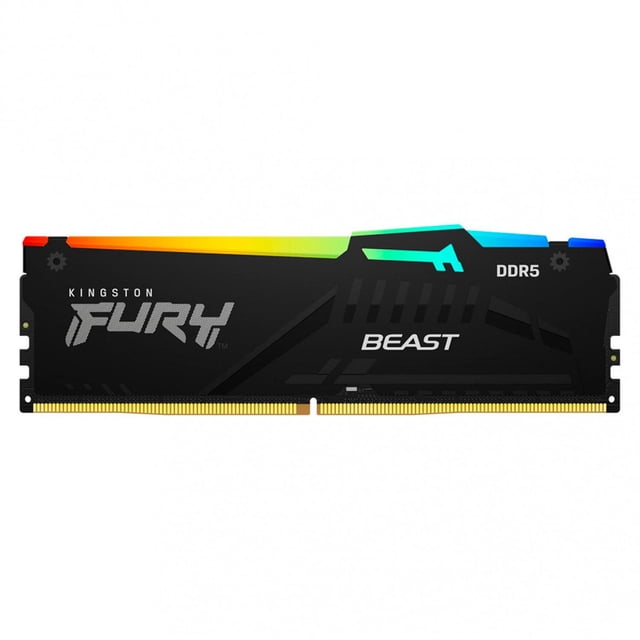 Memoria RAM DDR5 16GB 5600MT/s KINGSTON FURY BEAST RGB 1x16GB Negro KF556C36BBEA-16