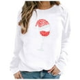 thumbnail image 2 of jsaierl Chandails de Noël pour Femmes Mignons, Chandails Décontractés Amples pour Femmes, Chandails de Noël Rouges en Verre à Manches Longues, Chandails Doux Amples, 2 of 4