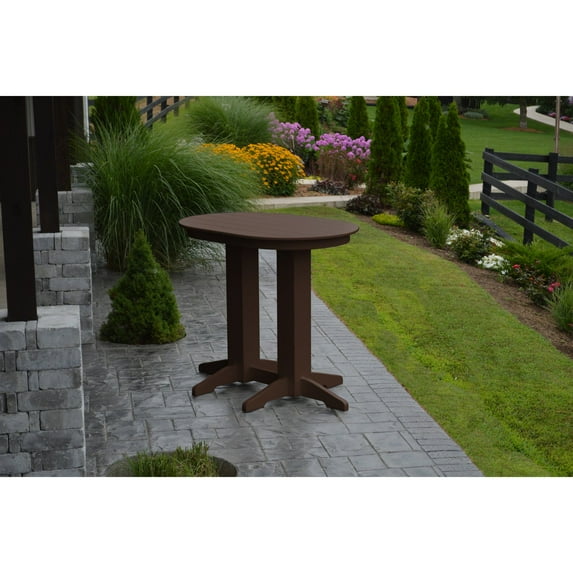A & L Furniture Poly 48 x 33 in. Oval Bar Height Table