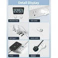 thumbnail image 3 of 16-in-1 Power Strip with Surge Protection, 16 Outlet Extender with 3 USB Ports and 2 USB-C, ETL Listed Digital Clock Fireproof Housing for Home Office, 3 of 9