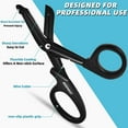 thumbnail image 2 of Trauma Shears - Bandage Scissors for Nurses, 7.5" Fluoride Coated Non-stick Blades Stainless Steel Nursing scissors for Doctor, Nurses, Nursing Students,Black, 2 of 6