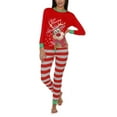 thumbnail image 4 of Wangscanis Pyjamas de Noël Assortis pour la Famille, Hauts Dessin Animé avec Ensemble Pantalon à Rayures, 4 of 9