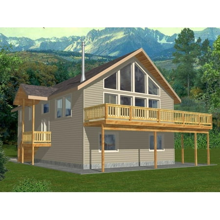 001-3156: Waterfront Vacation rental 3 Bed, 3 Bath Luxury Home Plan, 1811 Sq Ft: Full Blueprints with License to Build by Home Plan Marketplace - Lesuto