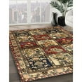 thumbnail image 2 of Ahgly Company Indoor Round Traditional Brown Persian Area Rugs, 4' Round, 2 of 6