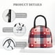 thumbnail image 4 of Balery Heart Plaid Bolsa de Almuerzo para Mujeres, Caja de Almuerzo, Bolsa de Almuerzo Pequeña Impermeable, Tote de Almuerzo Reutilizable con Gran Capacidad, 4 of 6