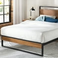 thumbnail image 4 of Zinus Suzanne 44" Metal and Wood Platform Bed Frame with Headboard, Chestnut Brown, Twin, 4 of 12