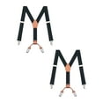 thumbnail image 1 of Buyless Fashion Lot de 2 Bretelles Ajustables pour Enfants - Sangles Élastiques de 26 Pouces 1 Pouces - Dos en Cuir en Forme de Y - 5151-2, 1 of 7